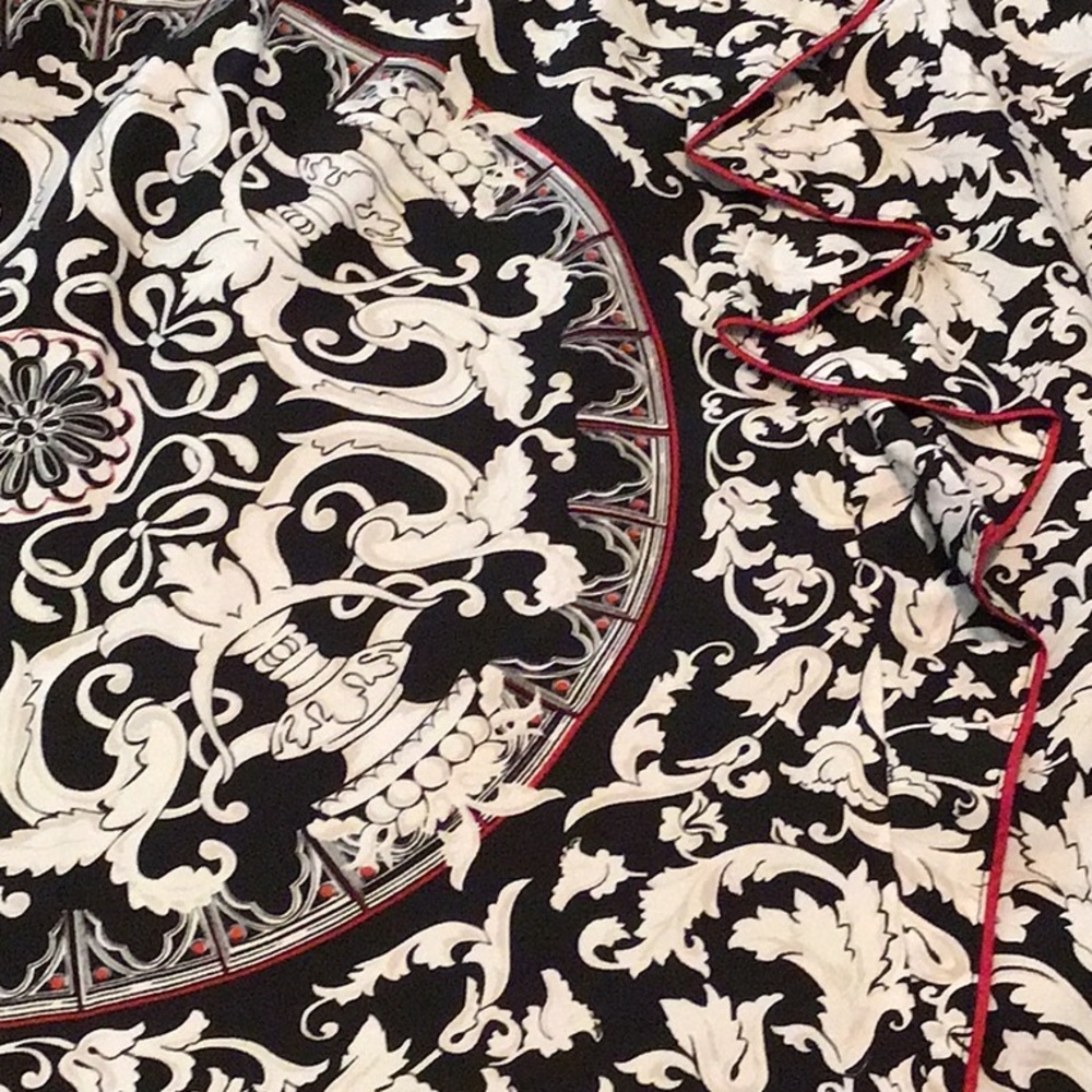 WHBM Damask Silk Blend Pencil Skirt, EUC - Picture 5 of 7